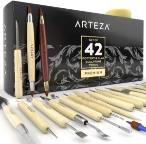 The 5 Best Pottery Tool Kits for Beginners - Arteza Pottery & Polymer Clay Tools (42 Piece)